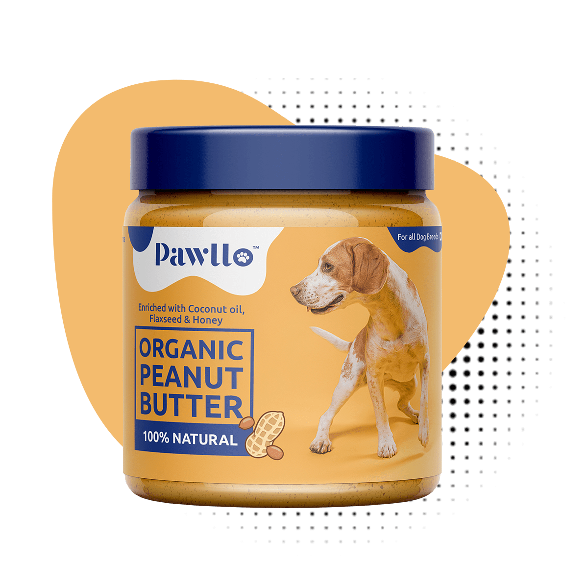 Peanut Butter Enriched with Coconut Oil, Flaxseeds & Honey for Dogs