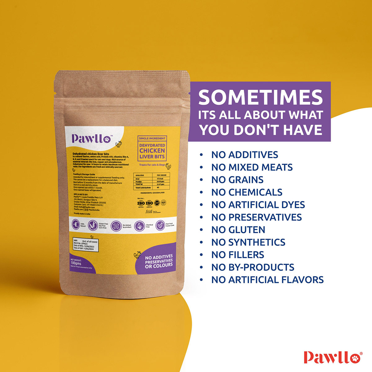 Pawllo Chicken Liver Bits | Dehydrated Natural Taurine & Protein Loaded Snack for Cats & Dogs | Supports Cardiovascular Health, Muscle development & Overall Vitality | Boosts Immunity & Metabolism | Encourages Dental Hygiene - Image 10