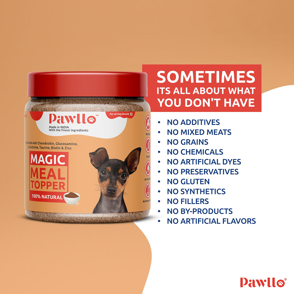 Pawllo Magic Meal Everyday Topper | Dog & Cat Supplement – Loaded with Multivitamins, Joint & Gut Support, Improved Coat, Skin & Heart Health | Powerful Meal Enhancer | For All Life Stages - Image 8