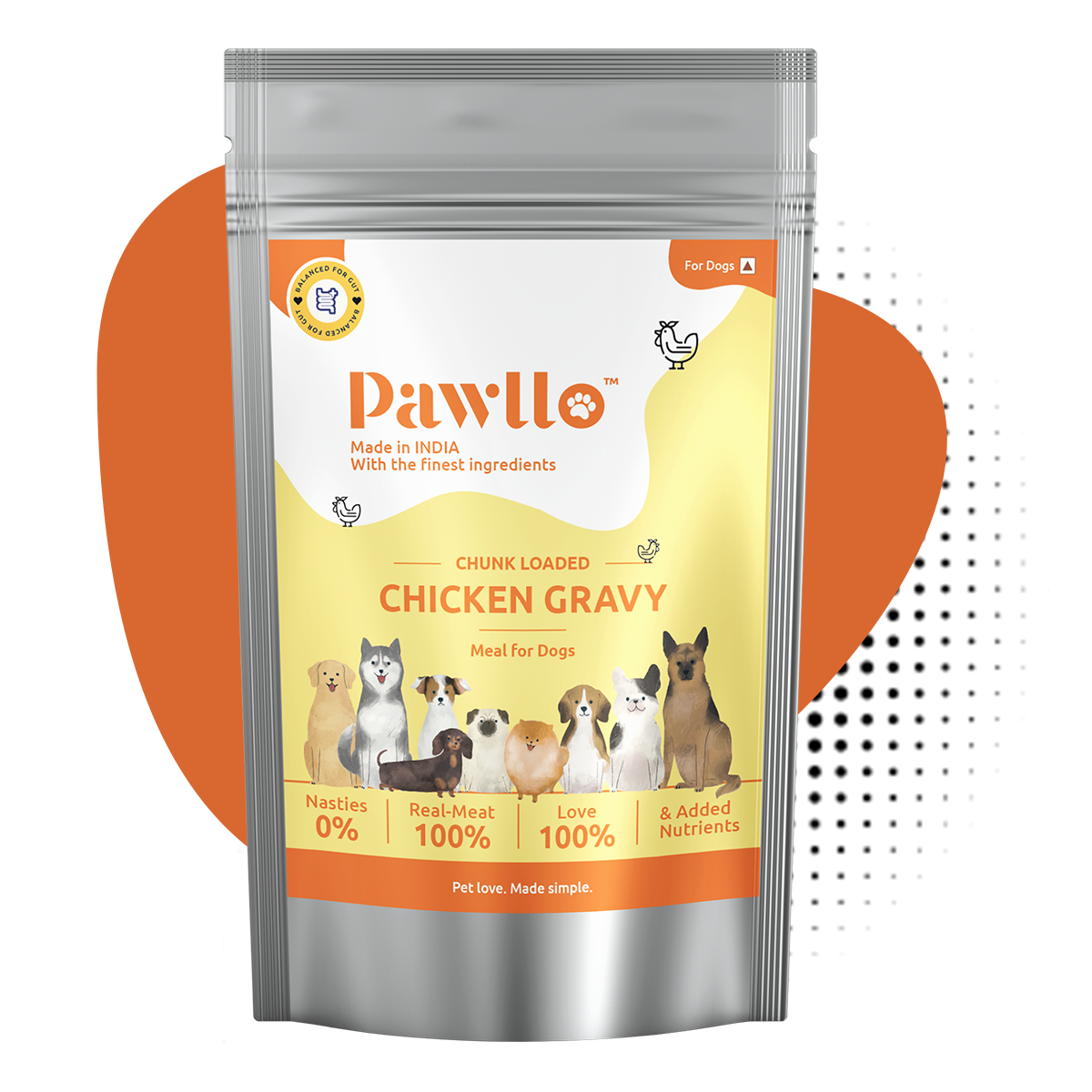 Wholesome Chicken Gravy (Dogs) Omega-3 Enriched, Protein-Packed Meal with Chicken Goodness - Energy Booster