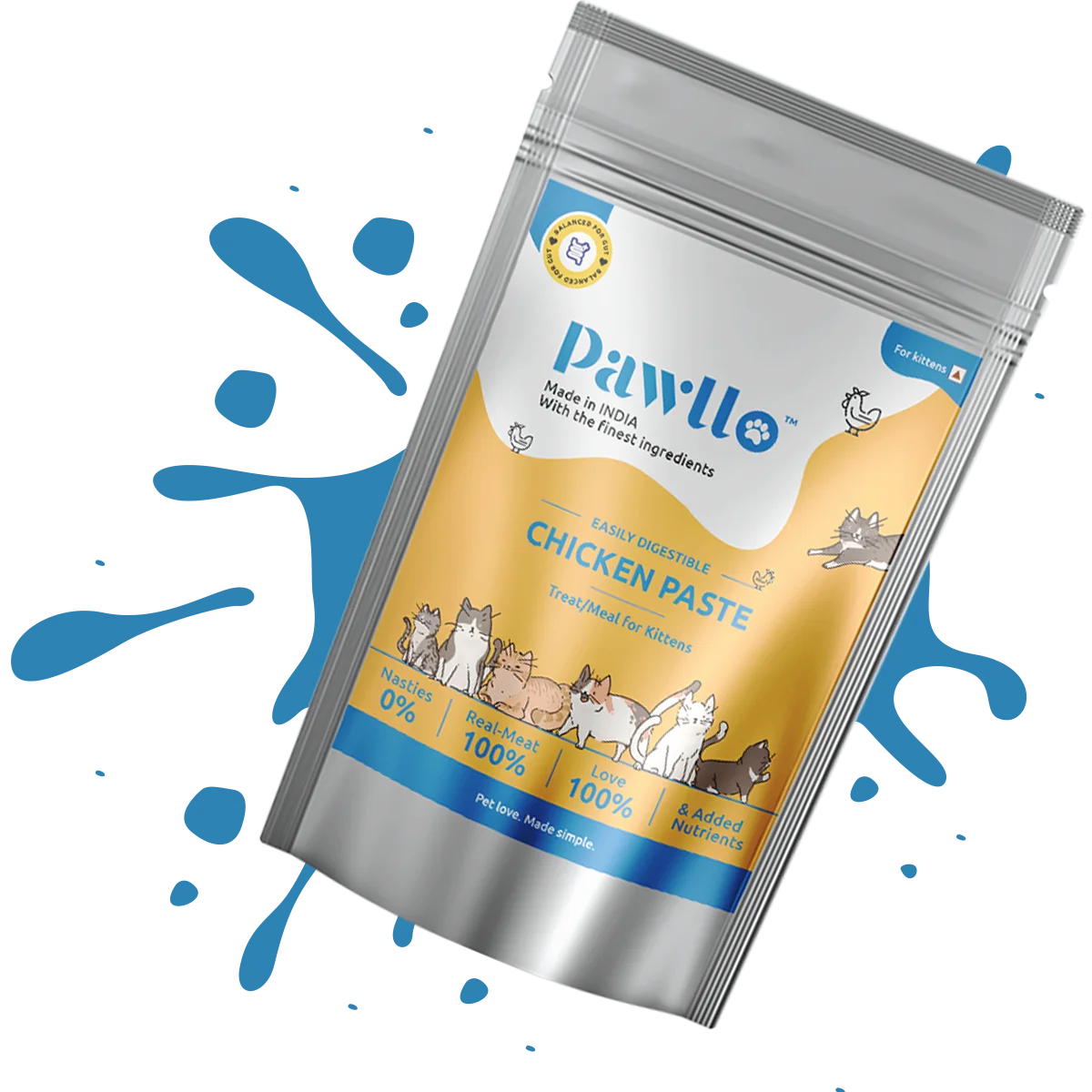 Chicken Paste (Kittens) - Omega-3 Enriched, Protein-Packed Treat/Meal with Premium Chicken Goodness