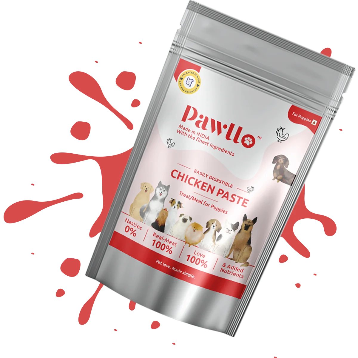 Chicken Paste (Puppies) Nutrient-Rich Chicken Paste - Omega-3, Protein, and Vitamin Boost for Happy Pups